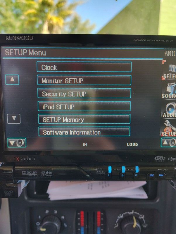 Kenwood Flip Out Car Tv