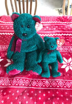 Ty Beanie buddy set 2001 Holiday Teddy Mint Condition