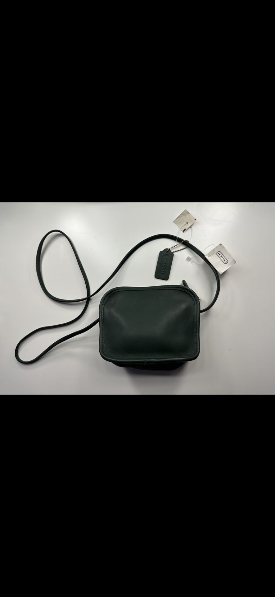 NEW Vintage Coach Hadley Zip Rare Bottle Green Color #9935