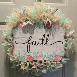 Beautiful Faith Easter Wreath $25