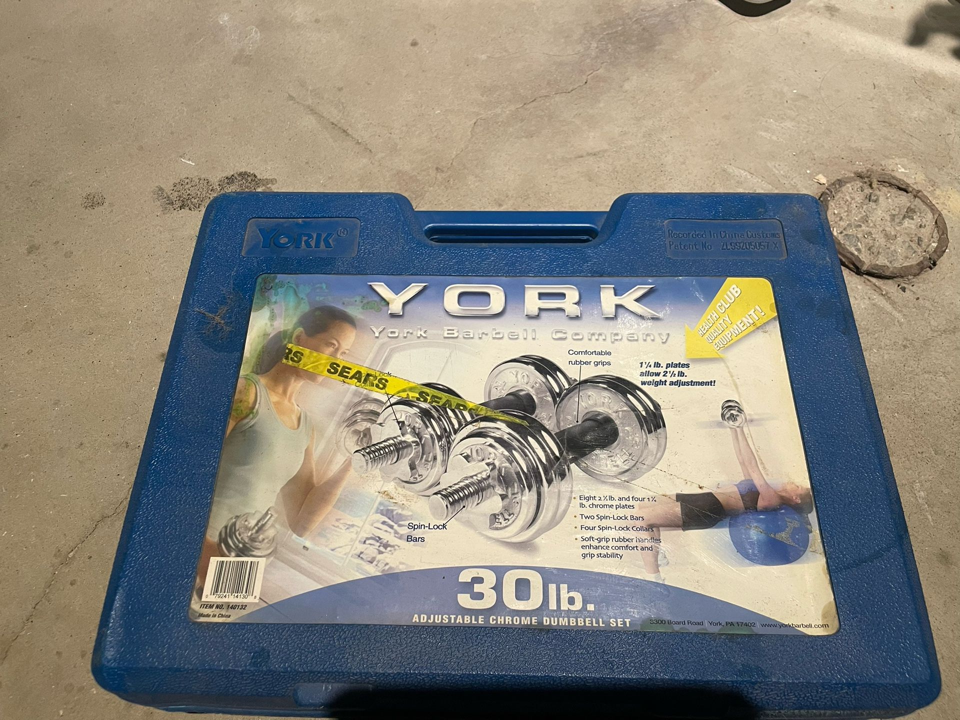 York Adjustable Chrome Dumbbell Set