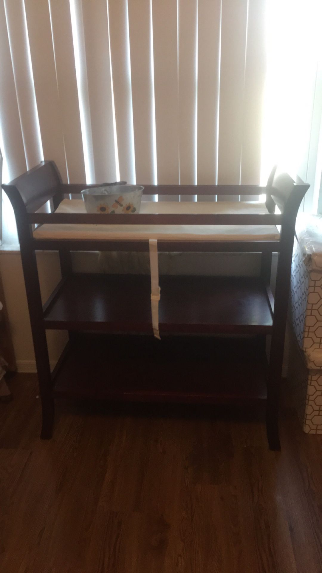 Wooden changing table
