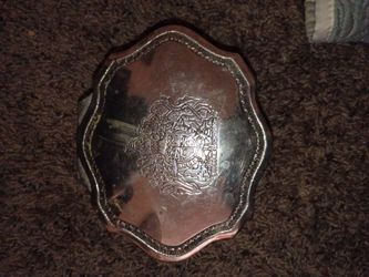 Silver antique jewelry box