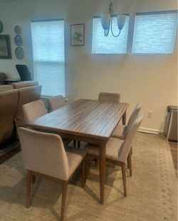 Dining Table Set with 6 Chairs