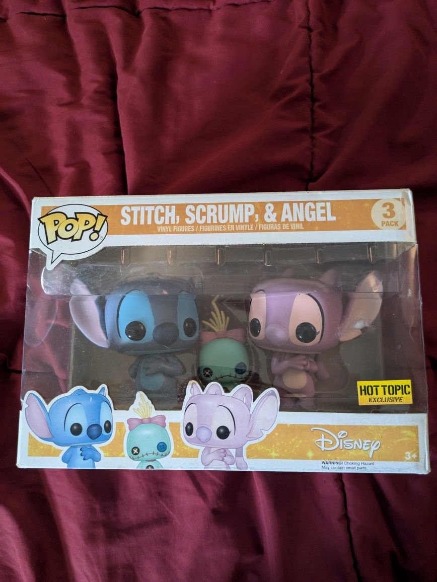 Stich, Scrump, & Angel Funko Pop!