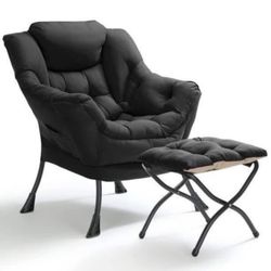 Lazy Chair w/Foldable Ottoman
