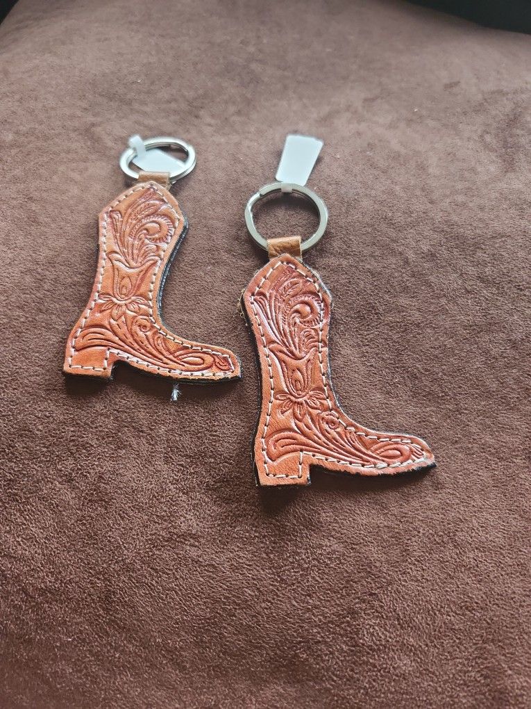Leather Boot Keychain