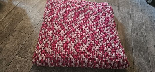 Handmade Pink Woven Blanket