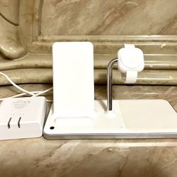 3-in-1 Wireless Phone+Watch+Earbuds Charger