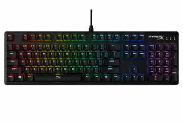 HyperX Alloy Origins RGB Mechanical Gaming Keyboard – HyperX Aqua (Cyan) Switches