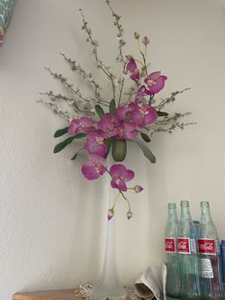 Silk Purple Orchid Flower Arrangement