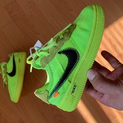 Volt Green Nike Off-White Kids Air Force 1