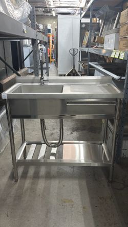 Stainless Steel Prep Sink with Drawer