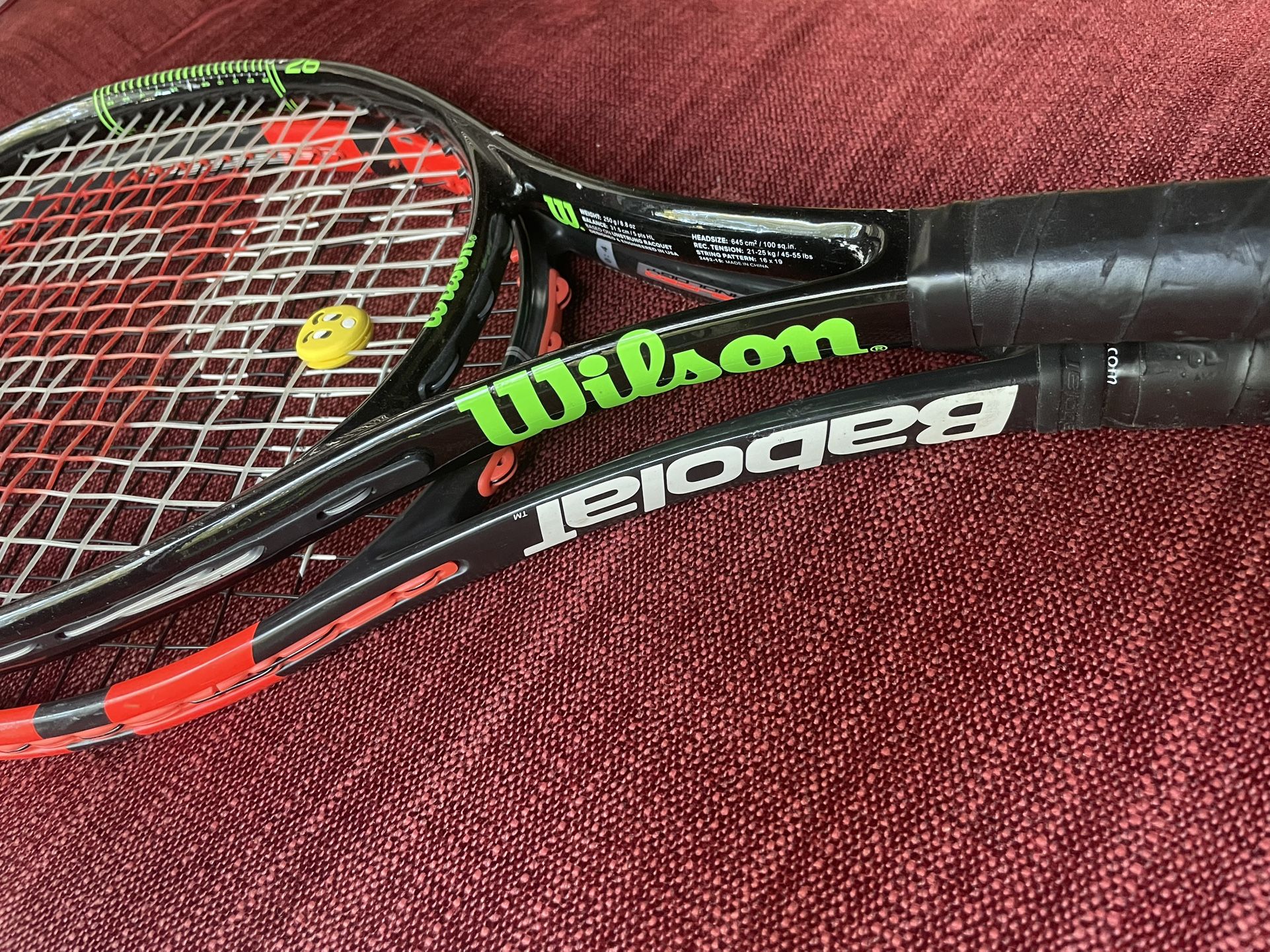 Babolat Pure Strike & Wilson Blade 16x19 Advanced Tennis Rackets