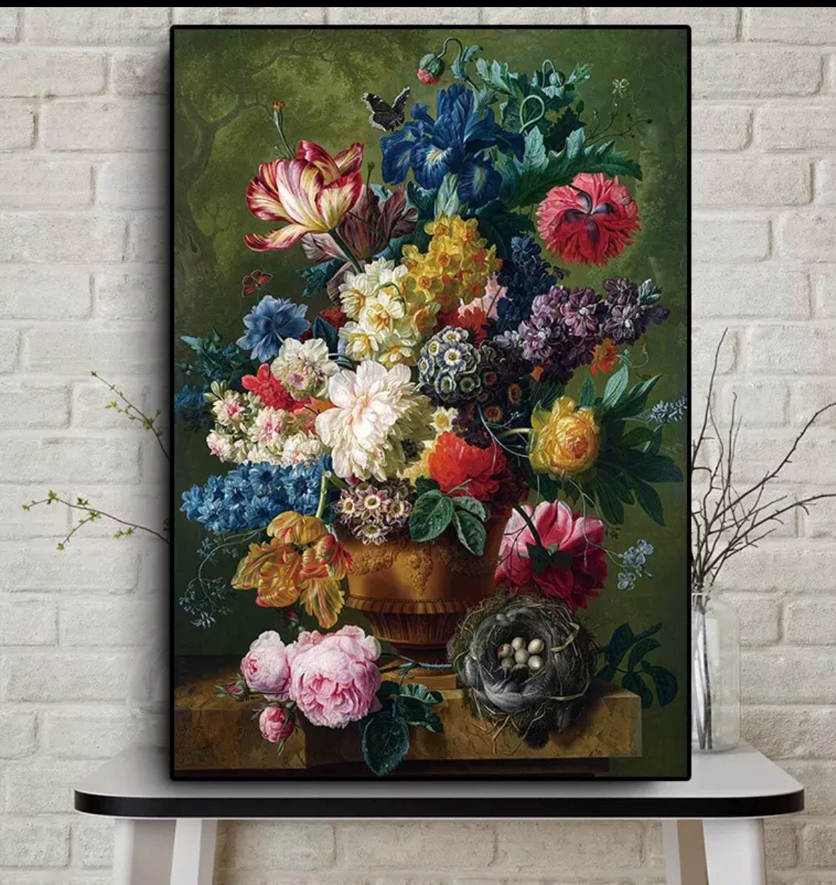 Beautiful Flowers Stretched Canvas for Home Decor