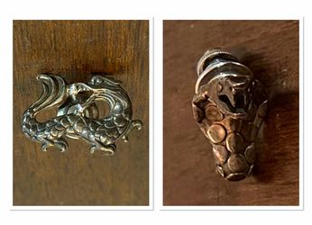 John Hardy .925 Silver Dragon and Cobra Pin