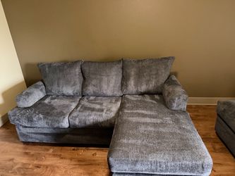 Gray Fabric Sectional Sofa with Chaise