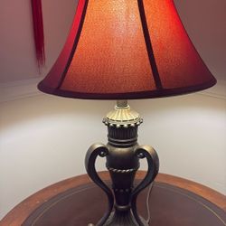 End table with lamp