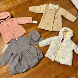 4Pcs Baby Toddler Girl Clothes Jackets, 18M, 24M, 3T See Details Below