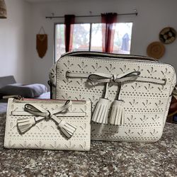 White Kate Spade Purse & Wallet 