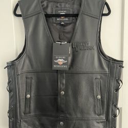 Men’s Leather Harley Vest 