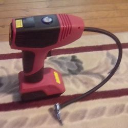 Bullseye Pro Tire Inflator is a compact, portable, and rechargeable 12V DC air compressor (