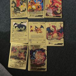 Rare Gold Pokémon Cards (Charizard)  