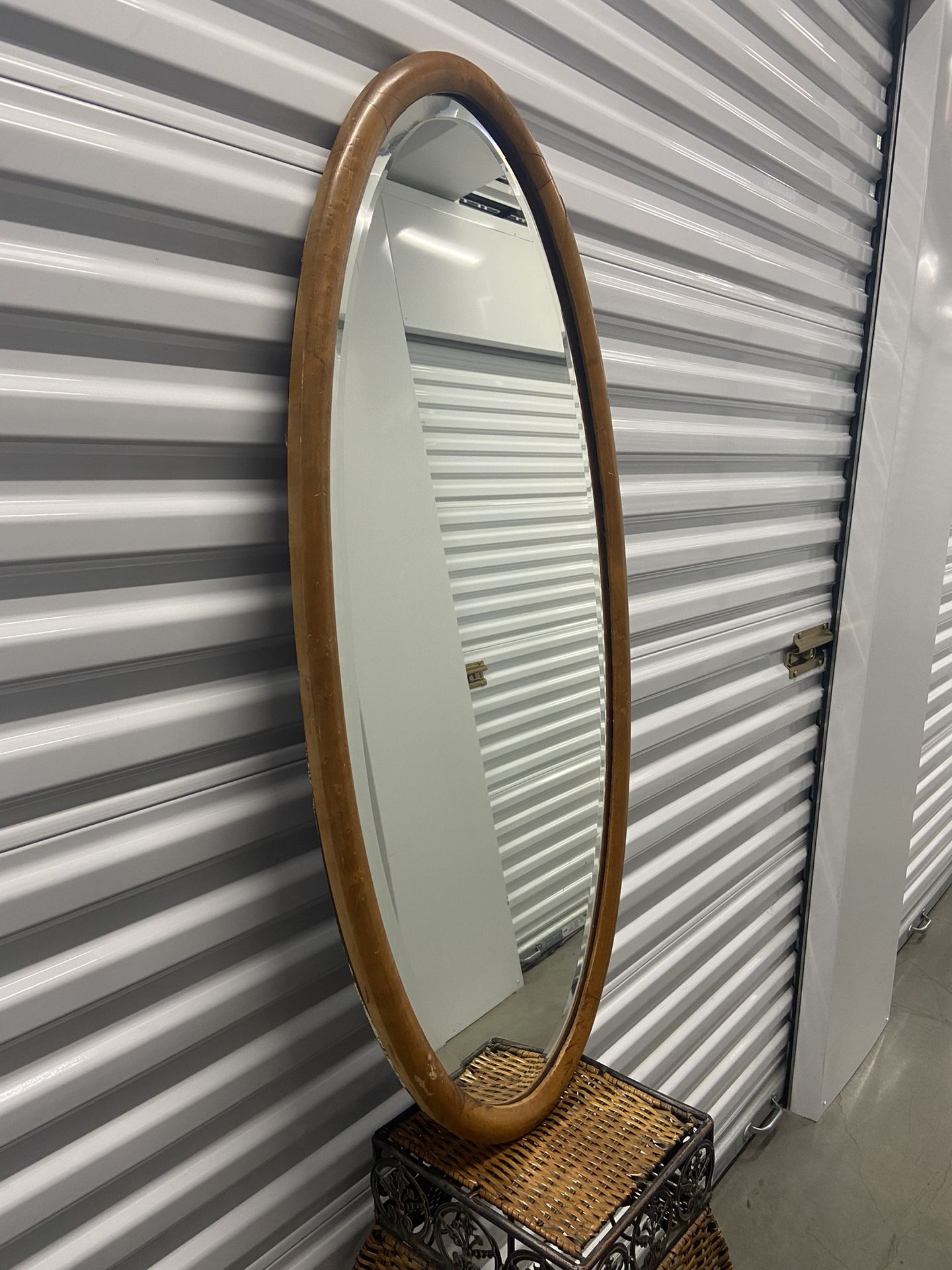 Mid-century mirror oval shape