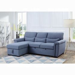 Reversible Sectional Sofa W/Sleeper & Storage