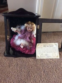 Wood Case with doll