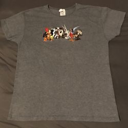 Vintage Looney Tunes 90s T Shirt Warner Bros. Store Embroidered Size Large