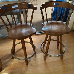 Pair of Vintage Swivel Bar stools