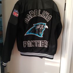 Leather Carolina Panthers Jqcket