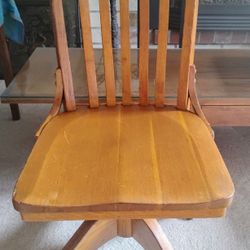 Heywood Wakefield Solid Wood Office Chair 