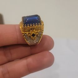 Sterling Silver Ring With Tiger Stone 