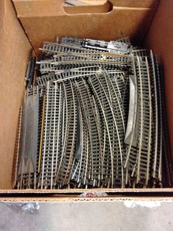 Huge Box of HO Scale Model Train Track - Over 230 Sections of Track