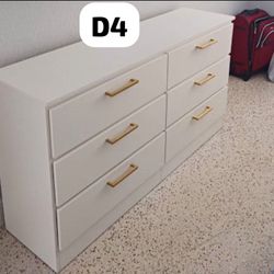 New White Dresser And Gold Handles And Free Delivery 🚚 