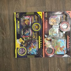 Sealed Pokemon Flareon & Jolteon Vmax Collection Box 