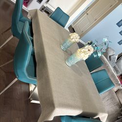 Swivel Leather Dining Table Chairs