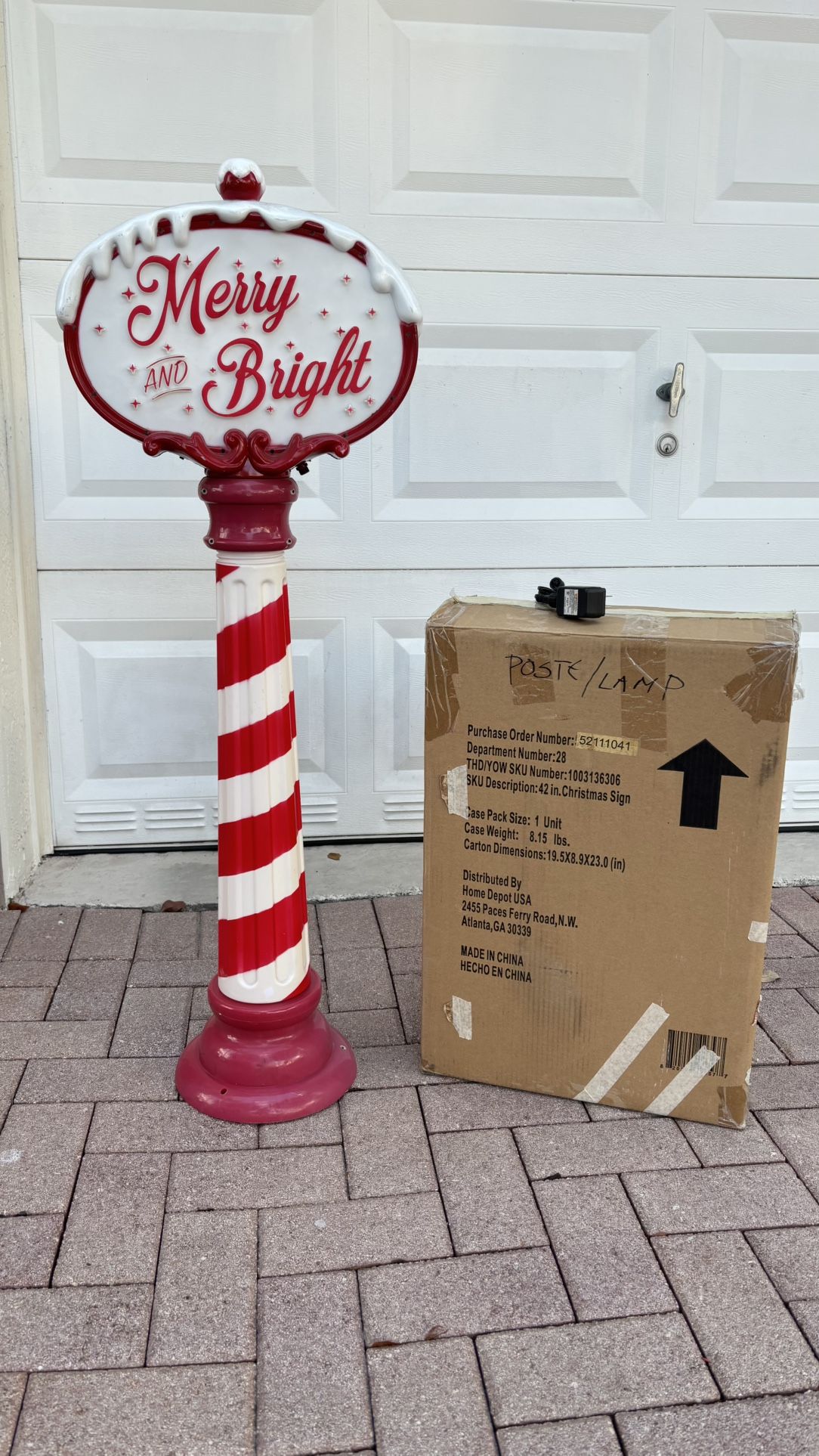 Used 42inch Xmas Sign