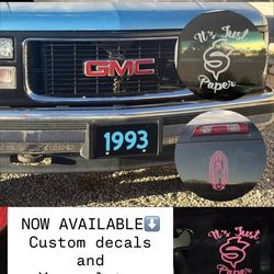 Custom Decals And Year Plates