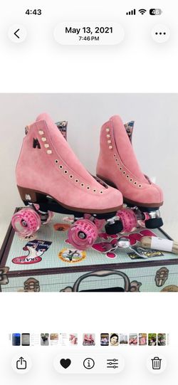 NIB Moxi Lolly Roller Skates in Strawberry Pink  Size 7 (Women’s 8- 8.5 ish )