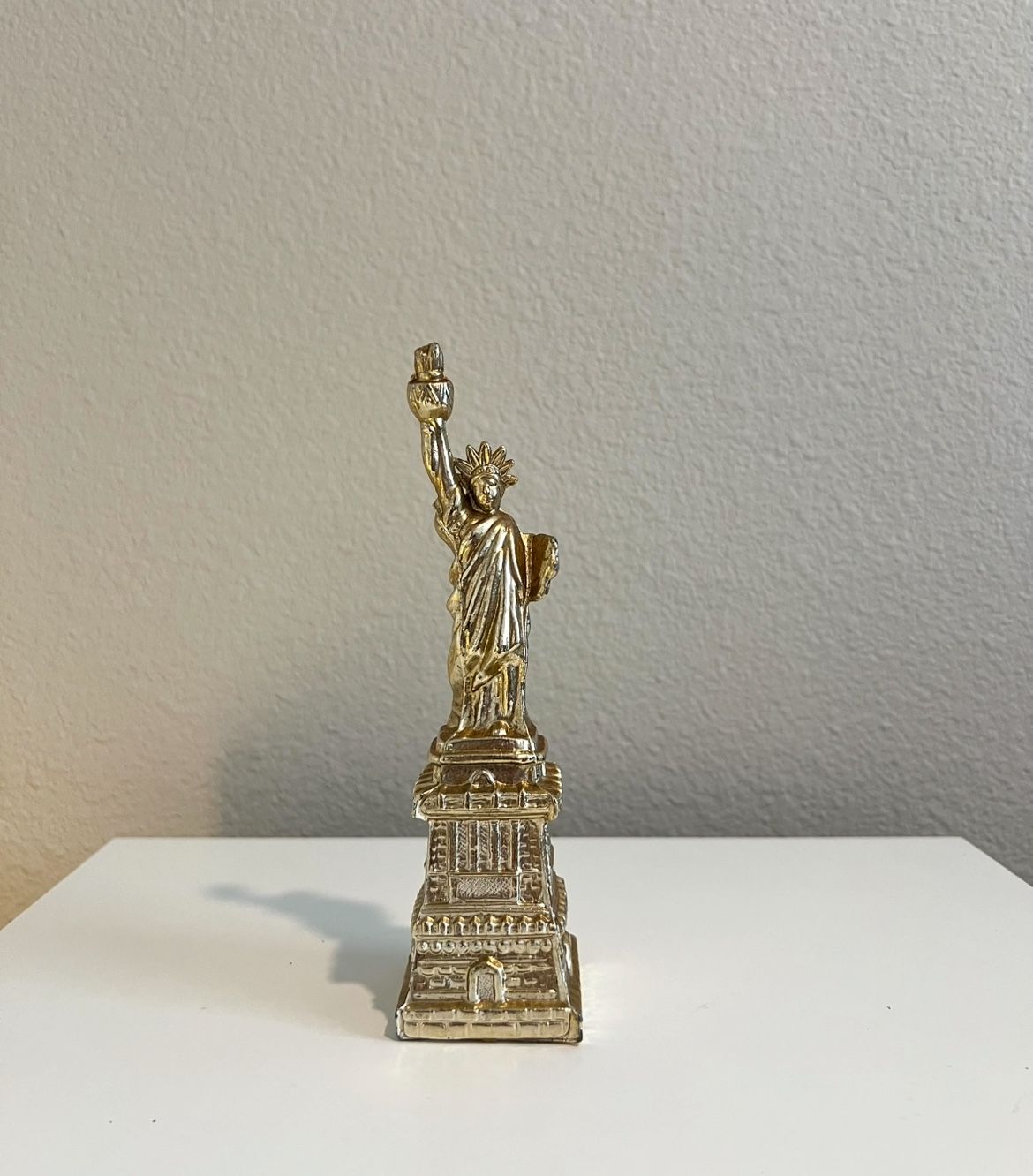 Gold-Colored Statue of Liberty Replica - NYC Souvenir Decoration Piece