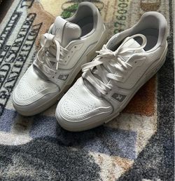 White LV trainers