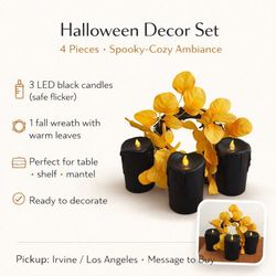 🎃🕯️ Halloween Decor Set – 4 Cozy & Stylish Seasonal Pieces!