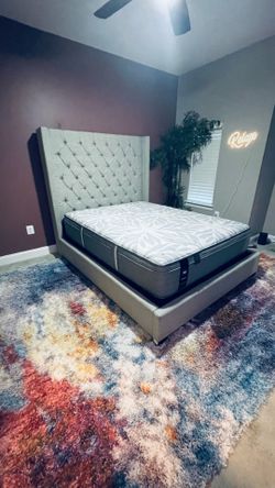 Queen Bed With Mattress Set
