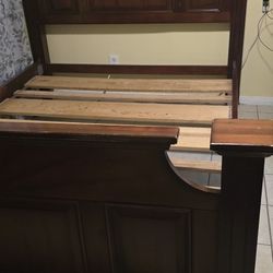 Free Queen-size bed with base and mattress from Costco.