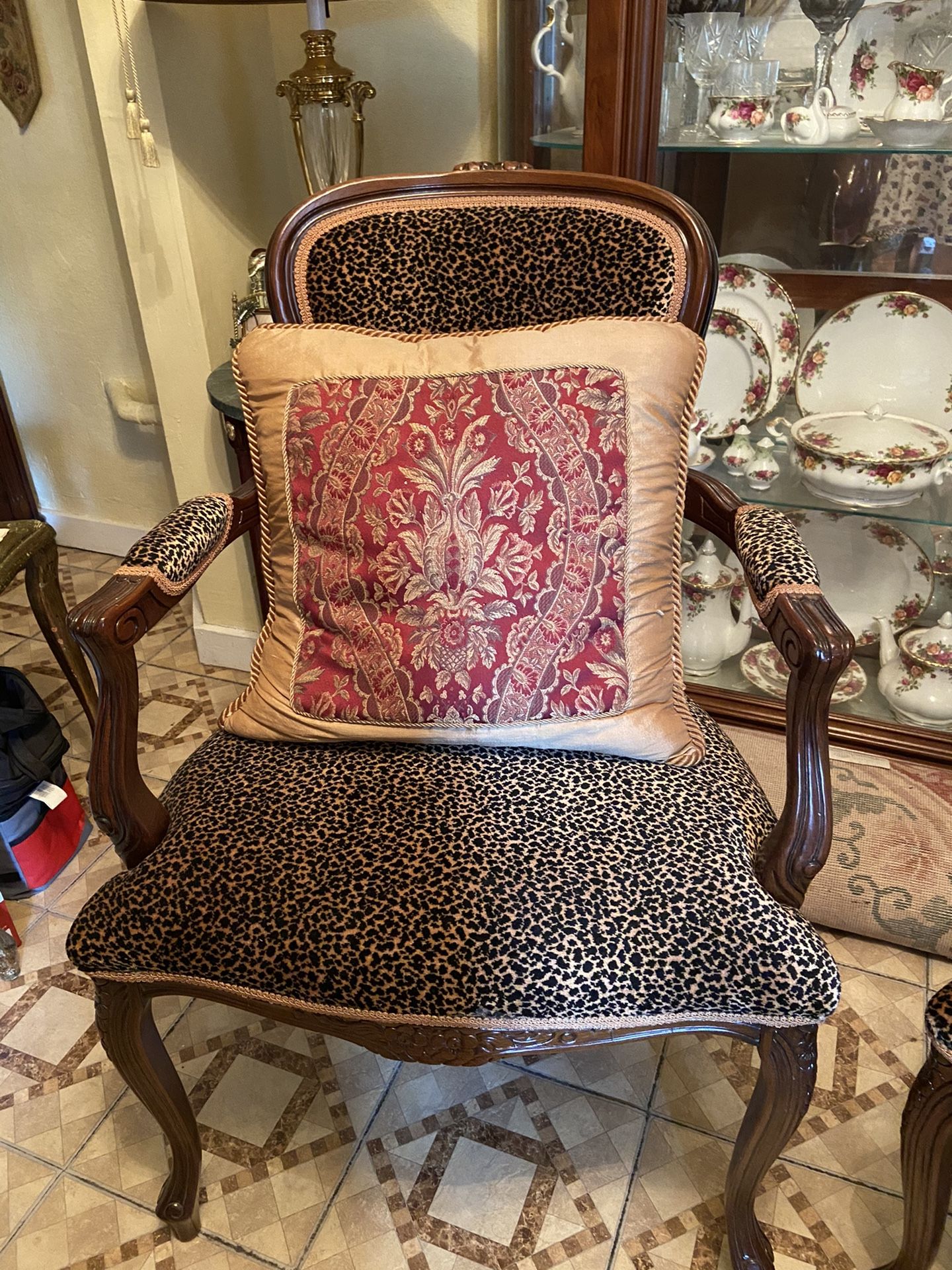 Leopard Print Arm Chair