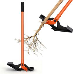 Upgraded 43" Sapling Puller One-Piece Steel High-Leverage Root Puller Tool