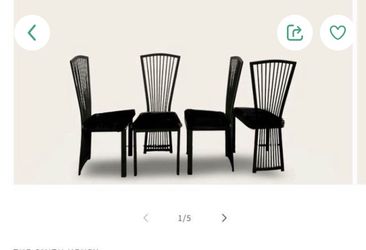 Black Chairs Set -4